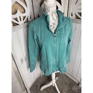 Habitat Women's Full Zip Sweatshirt Sweater Top Aqua Green Size Small